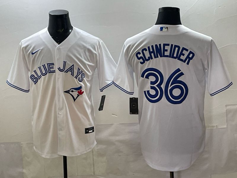 Men 2025 Toronto Blue Jays #36 Schneider white Game Nike MLB Jersey style 01->->